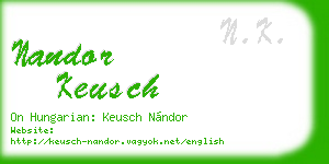 nandor keusch business card